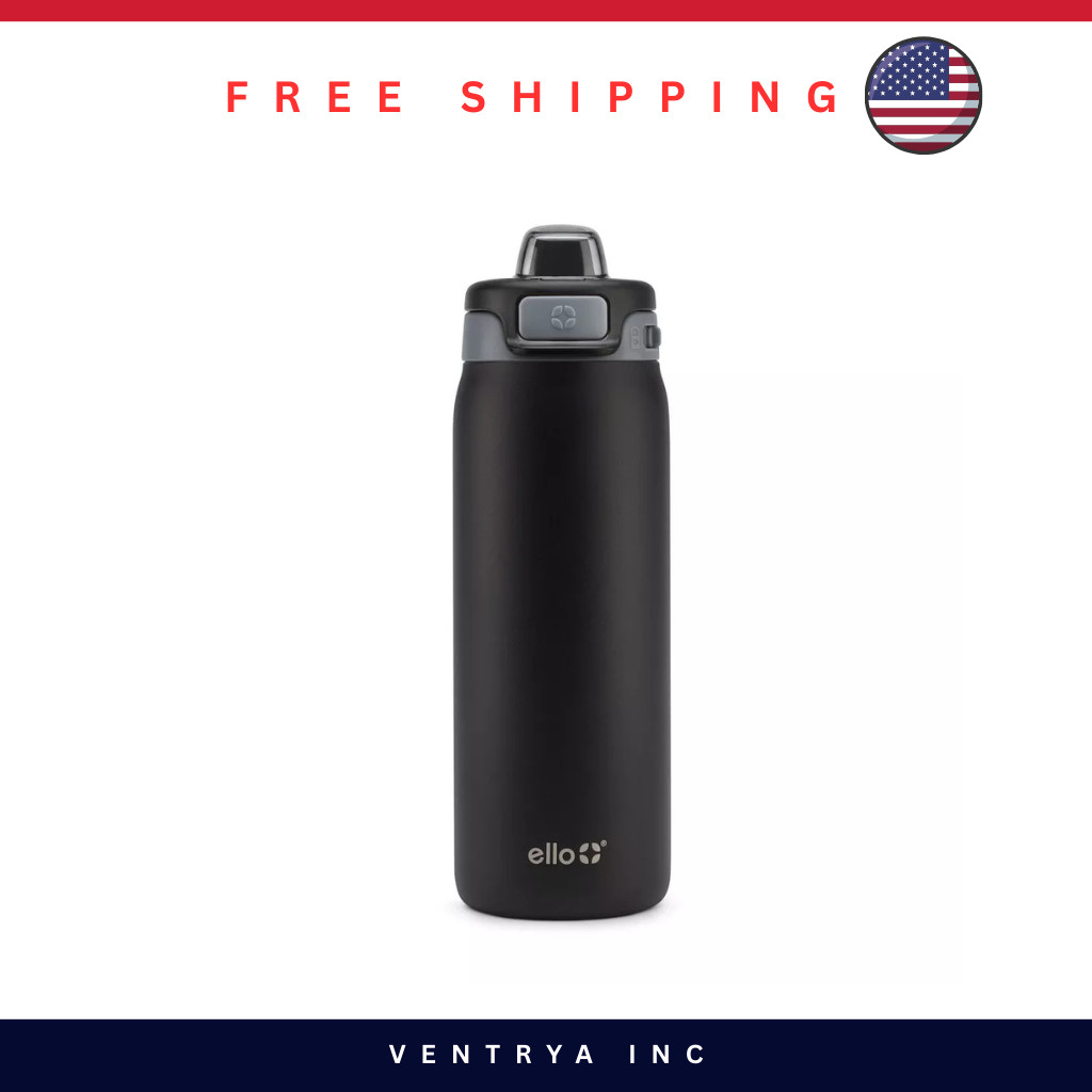 Ello Pop & Fill 18oz Stainless Steel Water Bottle, Kids Flip