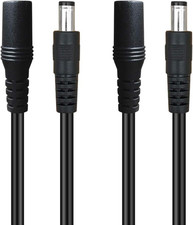 2-Pack 3Ft DC Extension Cable 5.5Mm X 2.1Mm Male to Female Power Cord for CCTV S