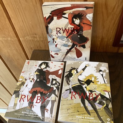 RWBY, The Official Manga, Vol. 1, 2, 3 art Bunta Kinami /Monty Oum 1st ed.