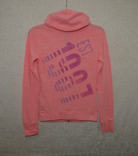 Aero Women's Size XS Pink Zip Up Hooded Sweatshirt w Drawstrings, Lightly Used - Picture 13 of 17