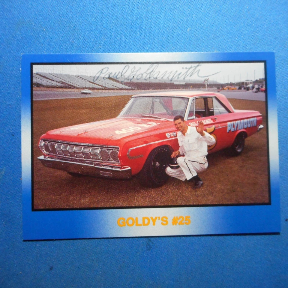 Paul Goldsmith signed 1991 TG MASTERS of RACING #25 1964 Plymouth GN/WC Card #15 - Image 2 of 3