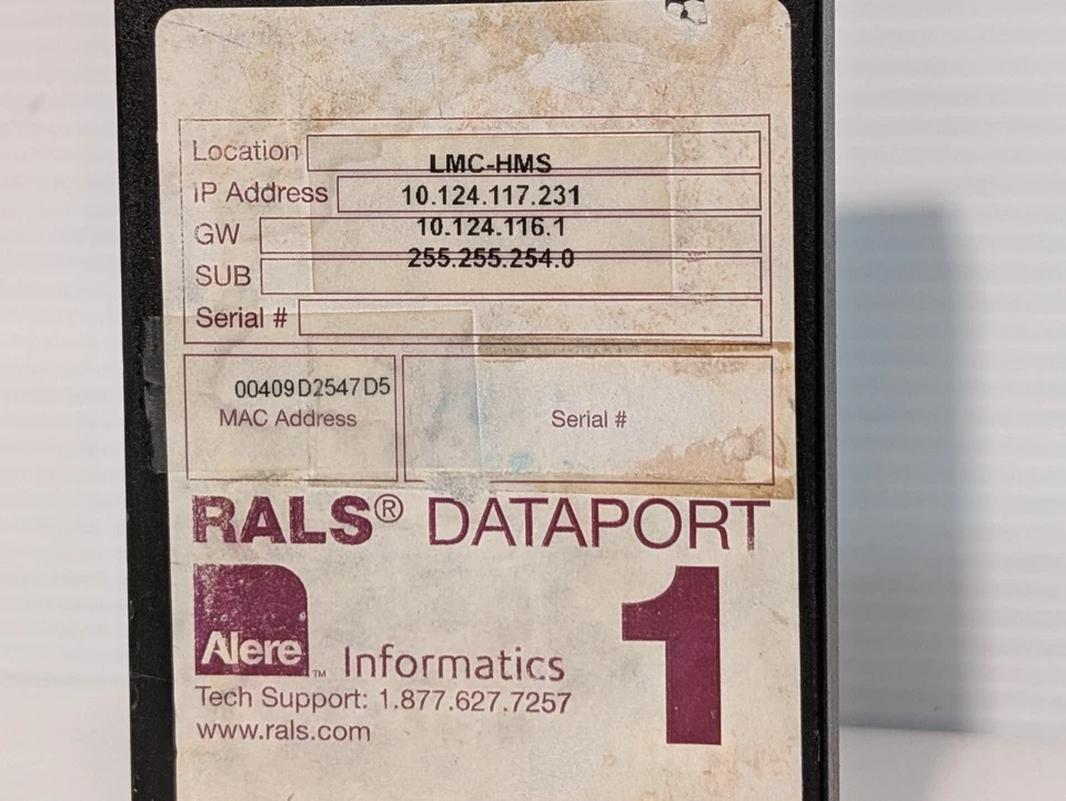 Servidor de dispositivos POCT Abbott RALS Dataport1, Ethernet, adaptador de corriente, periféricos Foto 4 de 4