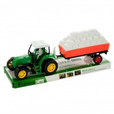 old macdonald farm tractor & trailer set