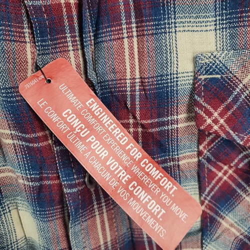 Wrangler Shirt Mens Extra Large TG Red Blue Plaid Button Up Western NEW 10835 - Picture 4 of 13