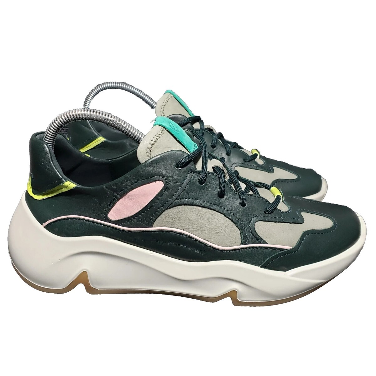 新品未使用 ECCO CHUNKY SNEAKER M US9-9.5 ECCO Womens US 9-9.5 EU 40 Chunky Tie Sneaker Multicolor SEA