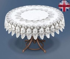 Tablecloth round lace white NEW Ø140 cm (55") fantastic Xmas gift/present