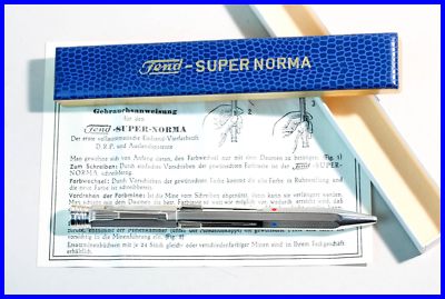 Solid 900 Silver FEND 4 color MULTI Pencil SUPER NORMA 1950s w BOX