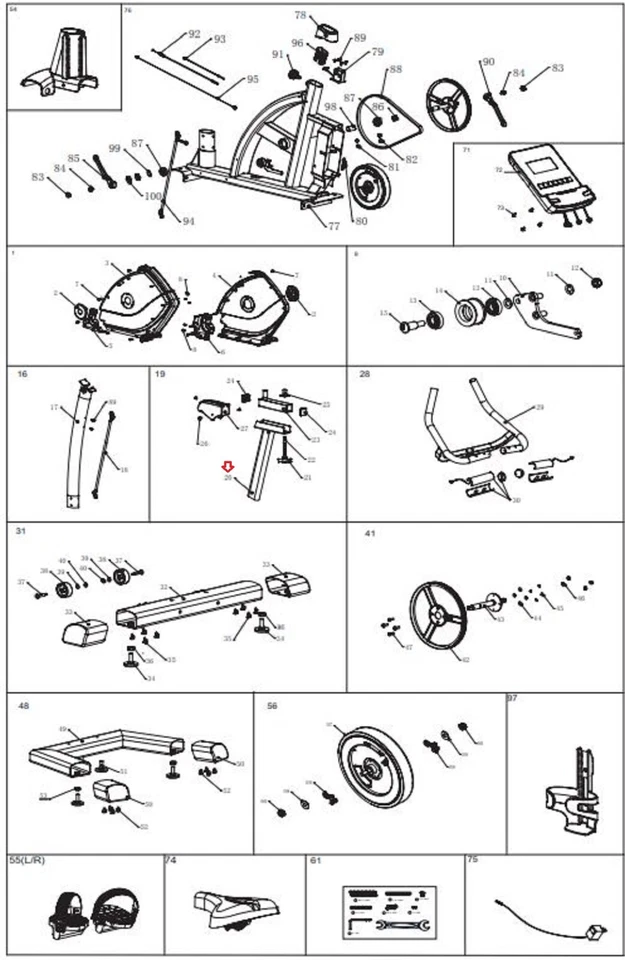 Tija de sillín vertical para asiento de bicicleta BH Fitness S5Uib S5Ui-20 Foto 2 de 2