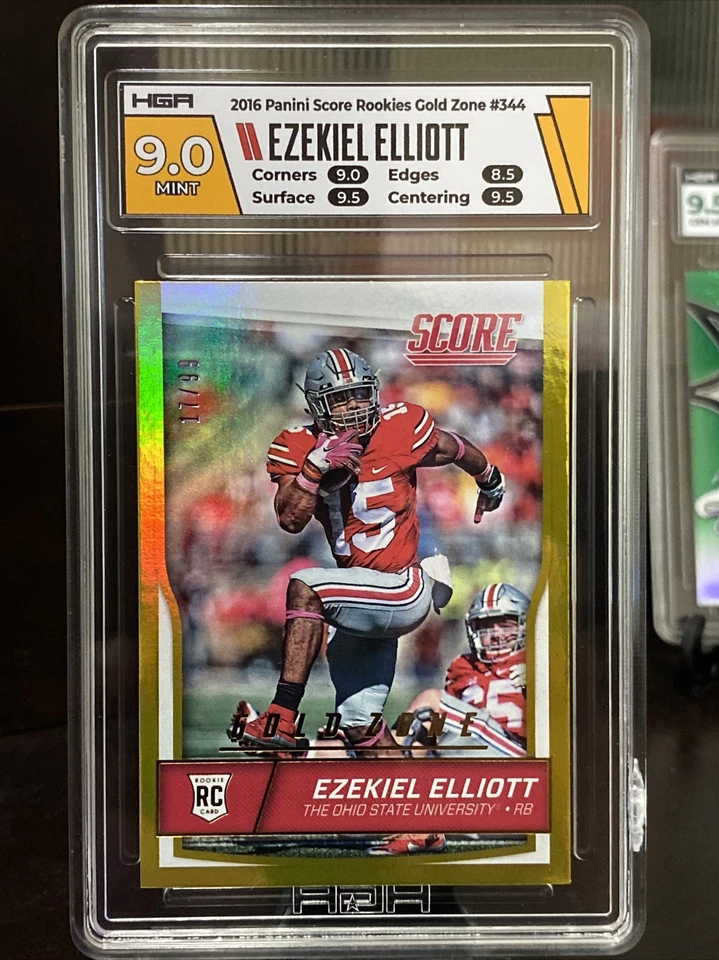 2016 Score Gold Zone Ezekiel Elliott RC /99 #344 HGA 9 Dallas Cowboys 🔥🥣Zeke - Image 2 of 4