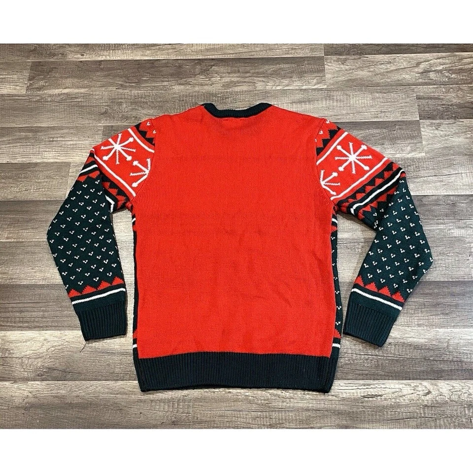 Suéter Budweiser Feo Navidad Alce Vacaciones Tejido Pullover Pequeño Foto 2 de 4