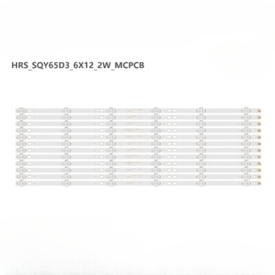 12pcs LED Strips For RCA HRS_SQY65D3_6X12_2W_MCPCB RTU6549-C RNSMU6536 RNSMU6540