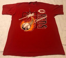 Vtg 1994 Cincinnati Reds Logo 7 T Shirt Single Stitch Made In USA Mens Xl