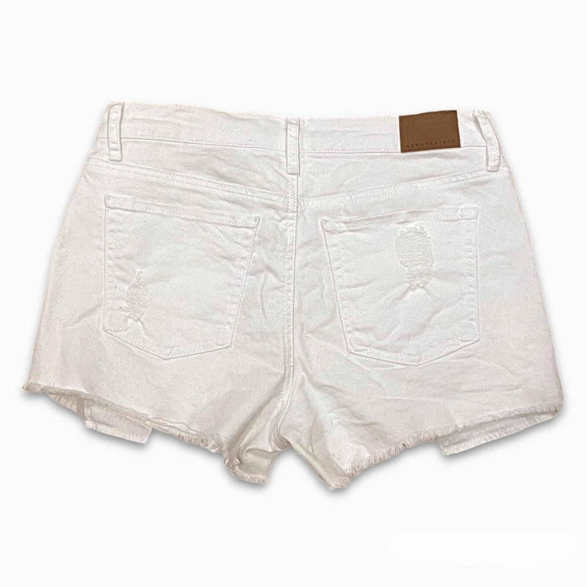 Aeropostale Aero Cheeky Short White Denim Shorts Women s Size 6 eBay