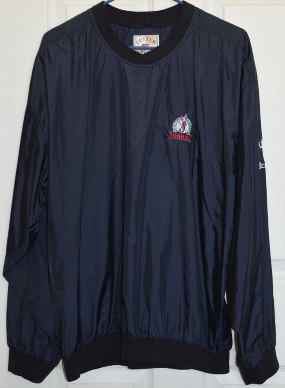 CUTTER & BUCK TOSHIBA SENIOR CLASSIC GOLF PULL OVER WIND SHIRT - MEDIUM
