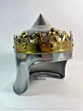 Wearable Medieval King's Crown Metal Knight Helmet Halloween Renaissance Fest