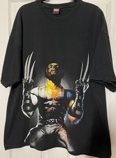 Vintage Wolverine Logan Mad Engine Marvel T Shirt Black Claws Out Comic XXL