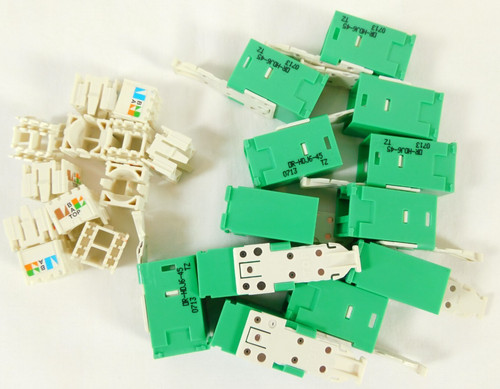 HDJ6-45 Cat6 Clarity High Density Jack T568A/B Green Ortronics - QUANTITY OF 12