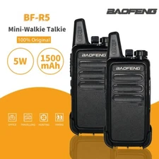 2 pcs Baofeng BF-R5 Mini Handheld Walkie-talkie UHF Portable Two Way Radio 