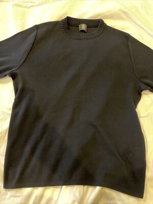 Mens Bogner Wool Blend Sweater Black L EUC