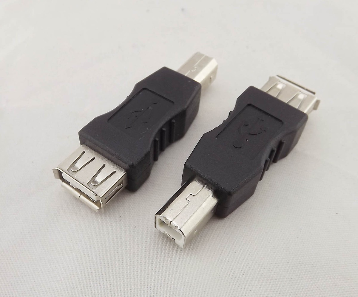 Greluma 3 stuks USB 2.0 A vrouwelijk naar USB B printer mannelijk adapterconverter