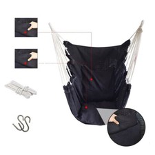 Portable Hanging Hammock Chair Swing Garden Outdoor Camping Soft Cushions