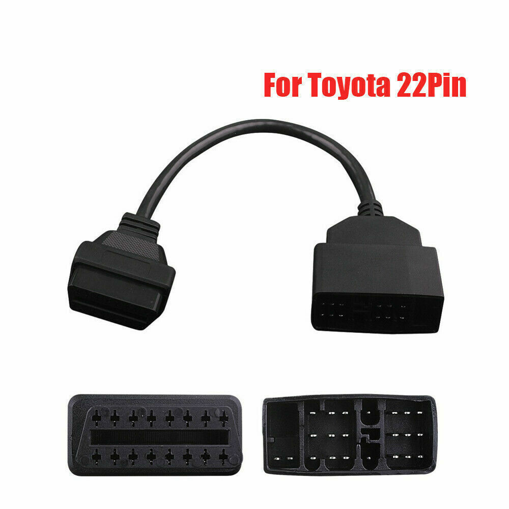 OBDII Connector Diagnostic Plug Adapter Cable Tool For Toyota 22Pin to 16Pin