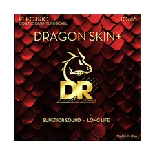 DR Strings DRAGON SKIN+ Coated Electric Guitar Strings Medium 10-46 [DEQ-10]