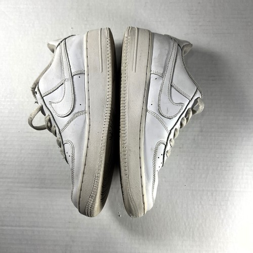 Nike Boys Sz 6 Y Air Force 1 DH2920-111 White Lace-Up Low Top Sneaker Shoes - Picture 5 of 10