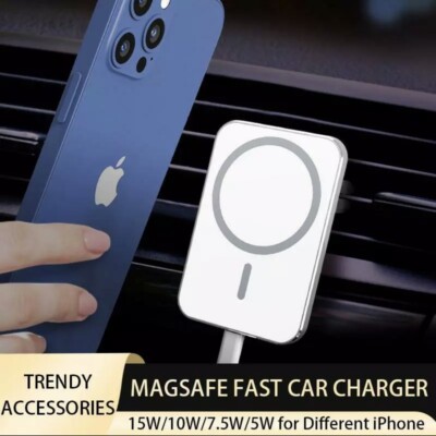 15W Mag Safe Car Vent Mount Magnetic Wireless Charger For iPhone 12 Pro Max  Mini