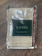 ✨VINTAGE RALPH LAUREN CHINO EURO SHAM KHAKI 26”x26” NOS✨
