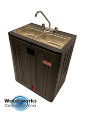 Portable Dual Sink for Washing Hands -Portable Sink with Hot and Cold Water