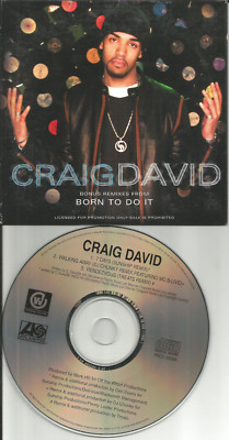 CRAIG DAVID 7 Days/ Walking / Rendezvous w/ 3 REMIXES PROMO CD single 2001 USA