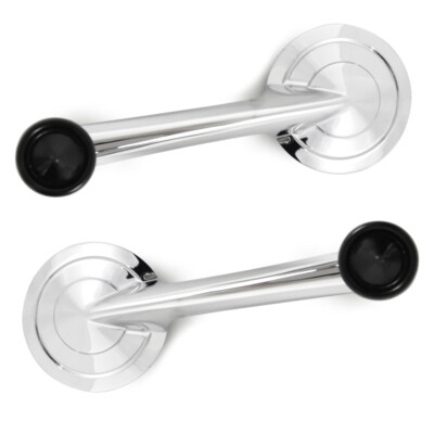 Door Window Handle Black Knob PAIR 1952-1956 Customline