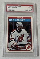 1982 O-Pee-Chee hockey #142 BOB LORIMER ~ PSA 9