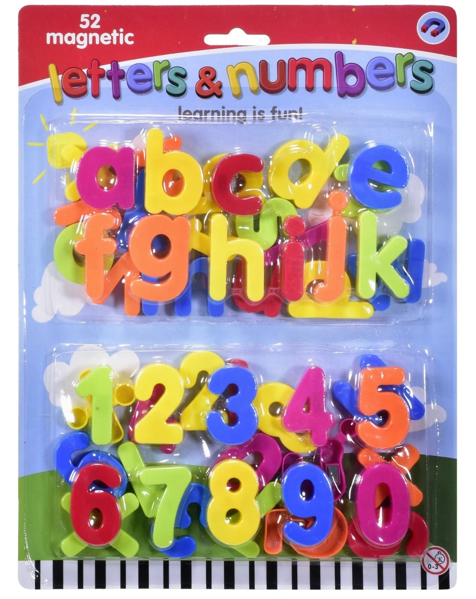 52pc Large Magnetic Letters Alphabet & Numbers Fridge Magnets Toys Kids  Learning