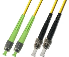 6M (19.68ft) OS2 FC/APC to ST/UPC Fiber Optic Cable Duplex Singlemode 9/125