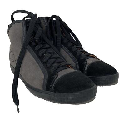 Alberto Guardiani Sneakers Shoes Gray Black Suede Leather Size 37
