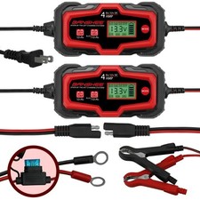 2pcs Car Auto Motorcycle Battery Maintainer Float Trickle Tender Maintainer 12v 2pcs Car Auto Motorcycle Battery Maintainer Float Trickle Tender Maintainer 12v