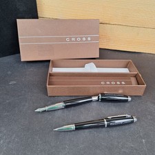 Cross, Ball-Point & Fountain Pen Set, Black/Silver, Branded Hargreaves Lansdown