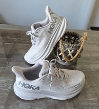 Hoka One Damen Clifton 9 Sneaker Weiss Mesh L...