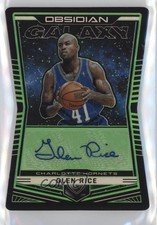2018 Panini Obsidian Galaxy Prizm Electric Etch Green 13/15 Glen Rice Auto 5xx