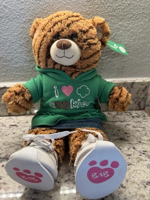 Build-A-Bear Girl Scout Samoa Cookie Plush Bear NWT W/ Love Cookies Outfit Rare
