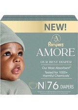 Pampers Amore, Size-0 76Count, Our Best Diaper   Hypoallergenic...