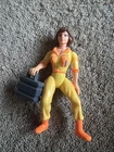 Vintage APRIL O'NEIL Figure w/Briefcase 1988 Playmates TMNT Blue Stripe