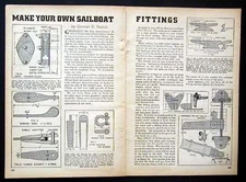 Brass Sailboat Fittings 1940 HowTo build PLANS Halyard Cleat