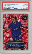 2023-24 TOPPS CHROME UEFA WOMENS SAPPHIRE RED SELECTIONS SAM KERR /5 PSA 10