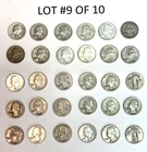 Lot#9 of 10 - (30) qty misc. 90% Silver Quarters.  Fair to Excellent condition.