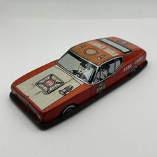 Vintage 1960s FIRE CHIEF Metal Litho Friction Toy Car Japan 7237 Tin Car 3.5"