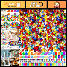 3200 Pcs Colorful Irregular Crystal Mosaic Tiles for DIY Crafts  Home Decor