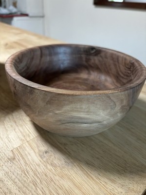 Kentucky Wood Hand-Turned Walnut Bowl 8  Diameter 3.5 High Signed/date D Bunch